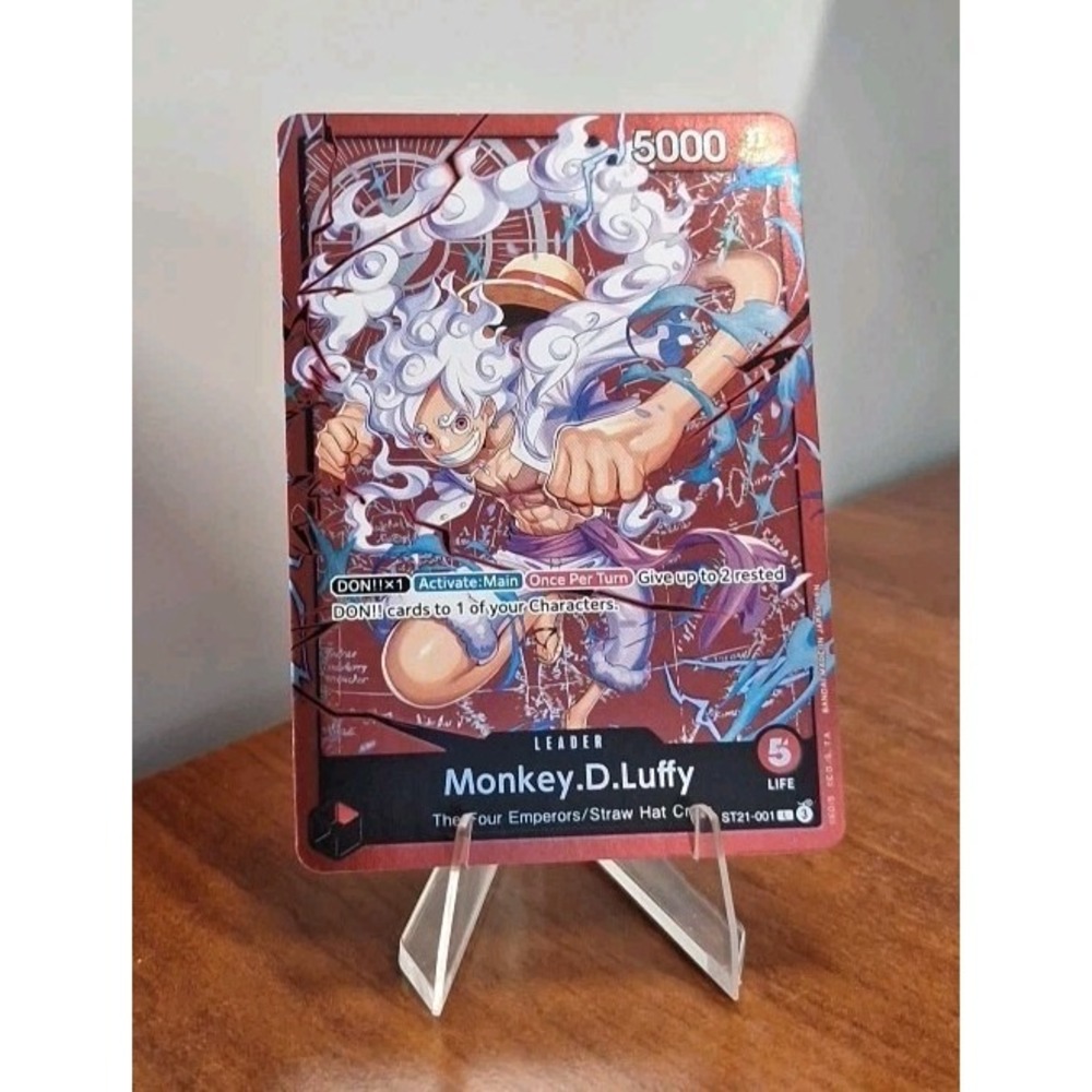 One‎ Piece Monkey.D.Luffy  ST21-001 ST21 001 Learn Together Deck Set holo Foil